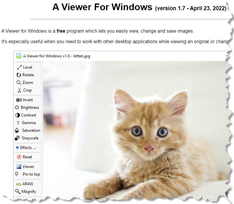 A Viewer for Windows screenshot